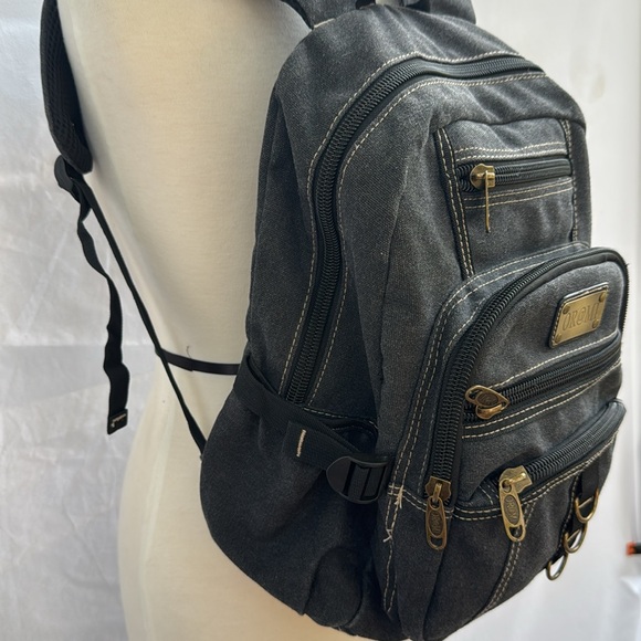 Or@MI Black Denim Backpack - Picture 3 of 7